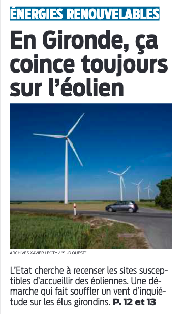 Les élus à la manifestation de Jonzac contre le développement anarchique des éoliennes