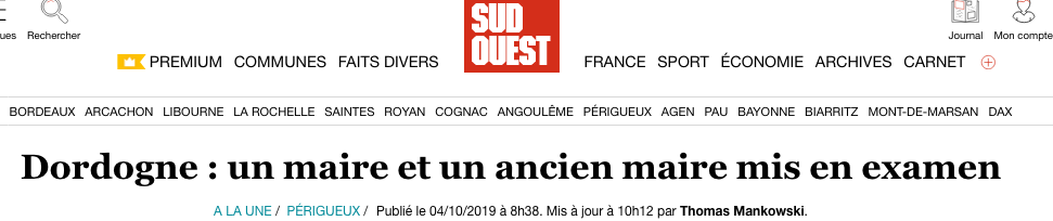 Eoliennes : Dordogne, un maire et un ancien maire mis en examen - Jean-Jacques Gendreau